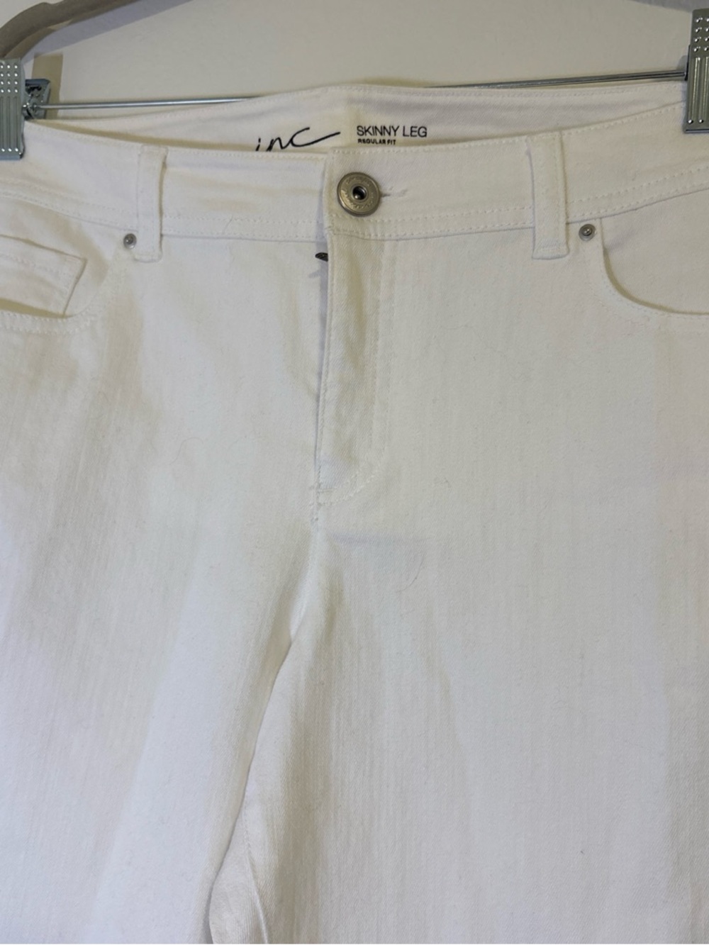 INC International Concepts White Skinny Jeans - Picture 2 of 9